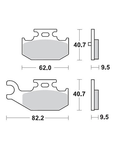 Pastillas de freno ATV Racing MOTO-MASTER 096411