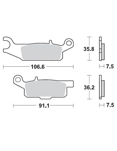 Pastillas de freno ATV Racing MOTO-MASTER 095911