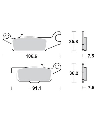 Pastillas de freno ATV Racing MOTO-MASTER 096011