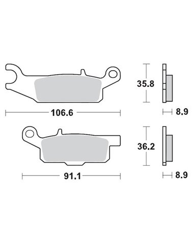 Pastillas de freno ATV Racing MOTO-MASTER 096111