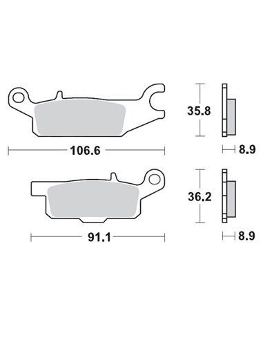 Pastillas de freno ATV Racing MOTO-MASTER 096211