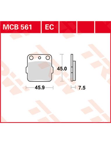 Pastillas de freno metal sinterizado SV TRW MCB561