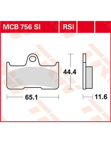 Pastillas de freno sinterizadas offroad serie SI TRW MCB756SI