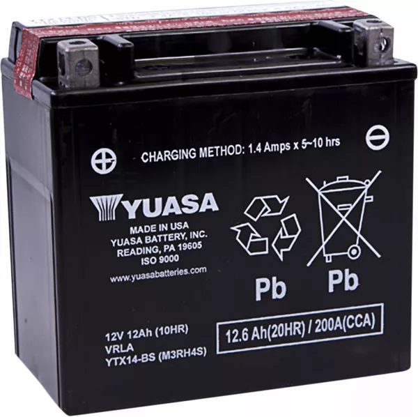 Baterías sin mantenimiento AGM YUASA YTX14-BS(CP)