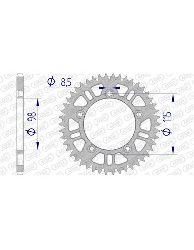 Corona AFAM aluminio ultraligera autolimpiable 72101 - Paso 420 72101+48