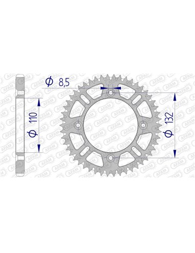 Corona AFAM aluminio ultraligera autolimpiable 72102 - Paso 428 72102+47