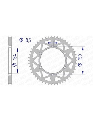 Corona AFAM aluminio ultraligera autolimpiable 17206 - Paso 520 17206N-51