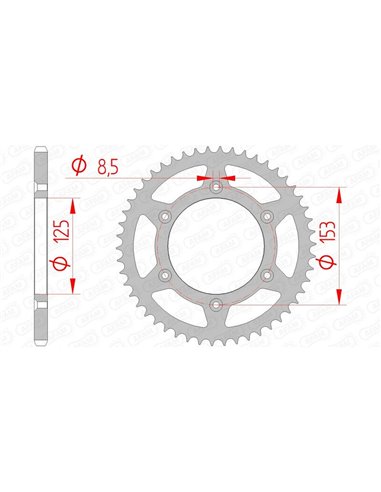 Corona AFAM acero autolimpiable 10212 - Paso 520 10212SLK+48