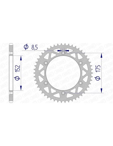 Corona AFAM aluminio 13508 - Paso 520 13508N-51