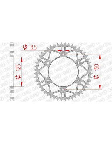 Corona AFAM acero autolimpiable 71304 - Paso 520 71304SLK+49