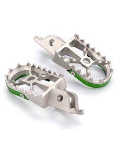 Estriberas Off Road gris/verde Kawasaki ASF-02S-GR