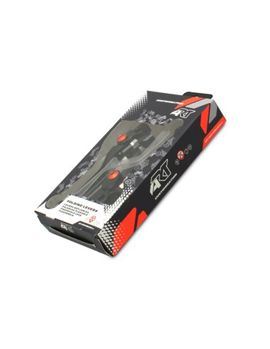 Juego de manetas articuladas ART Negro/Naranja KTM MX7284-MX8283-OR