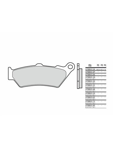 Pastillas de freno sinterizadas Brembo 07BB03SA 07BB03SA