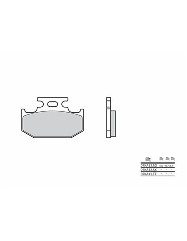 Pastillas de freno sinterizadas de competición Brembo 07KA12SX 07KA12SX