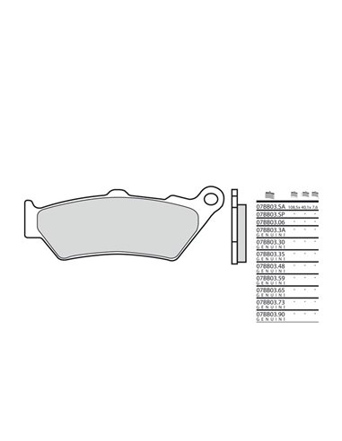 Pastillas de freno sinterizadas Brembo 07BB03LA 07BB03LA