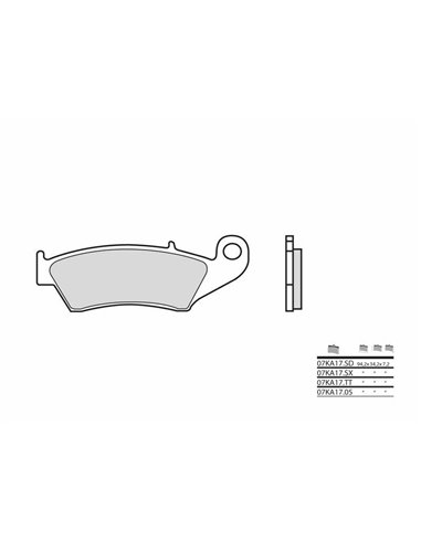 Pastillas de freno orgánicas Brembo 07KA17TT 07KA17TT