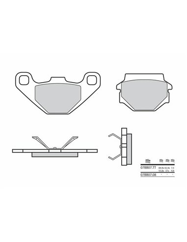 Pastillas de freno orgánicas Brembo 07BB0708 07BB0708