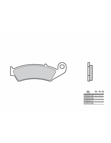 Pastillas de freno sinterizadas de competición Brembo 07HO25SX 07HO25SX