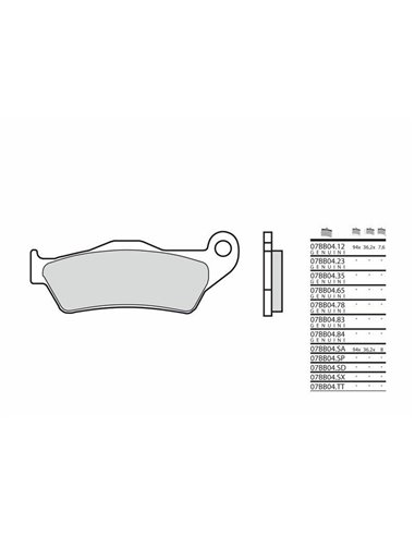 Pastillas Brembo organico 07BB04CC 07BB04CC