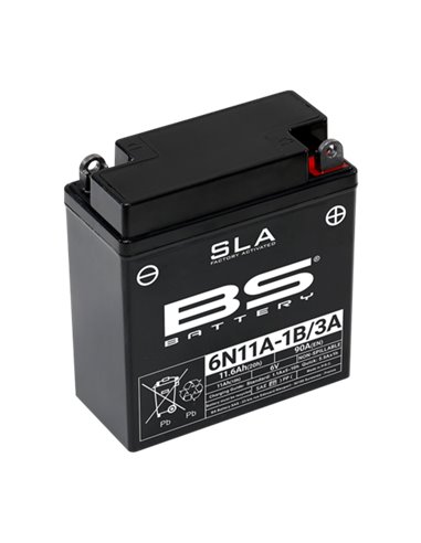 Batería BS BATTERY SLA sin mantenimiento activada de fábrica - 6N11A-1B/3A 300915