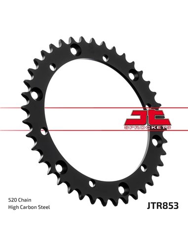 Corona JT SPROCKETS acero estándar 853 - Paso 520 JTR853.40