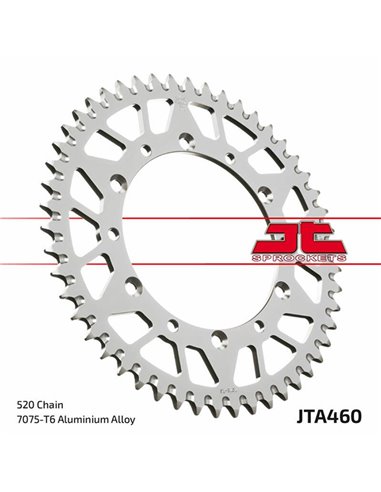 Corona JT Aluminio negro JT 460 con 50 dientes JTA460.50BLK