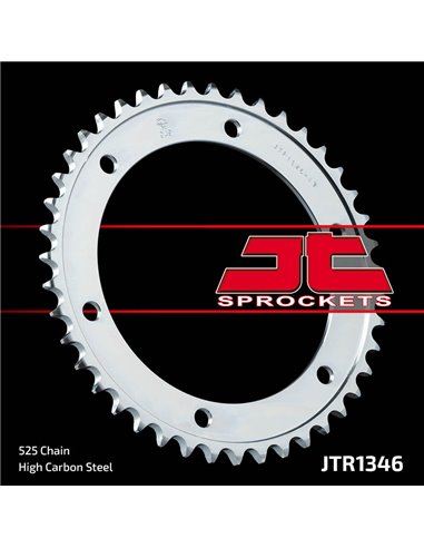 Corona JT SPROCKETS acero estándar 1346 - Paso 525 JTR1346.43