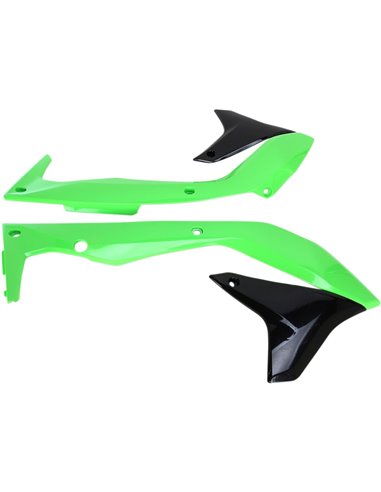 Tapas radiador UFO-Plast Kawasaki verde-negro KA04736-999