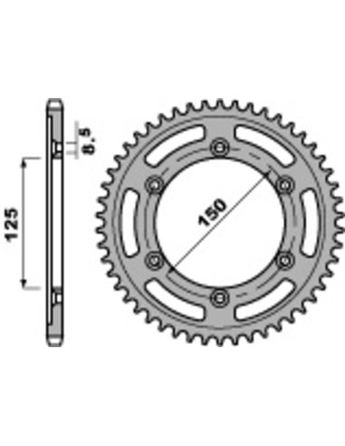 Corona PBR acero C45 estándar 4507 - 520 4507 45 C45