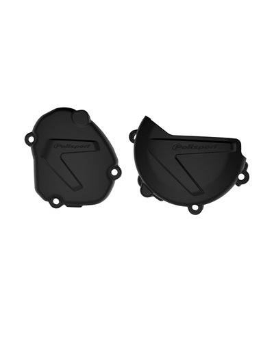 Tapas de embrague y encendido POLISPORT negro - Yamaha YZ125 90937