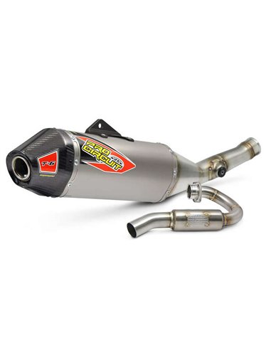 Linea completa escape Pro Circuit T-6 acero inox, KX450: Silencioso de titanio, tapa de carbono 0121945H