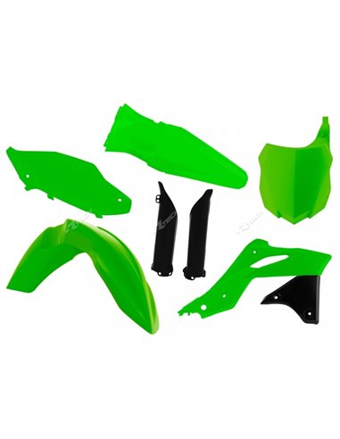 Kit de plástica RACETECH (6 piezas) - Verde flúor R-KITKXF-VF0-516