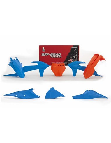 Kit de plástica RACETECH (6 piezas) - Azul / Naranja R-KITKTM-CL0-599