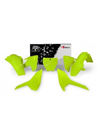 Kit de plástica RACETECH (5 piezas) - Amarillo flúor R-KITHSQ-GF0-516