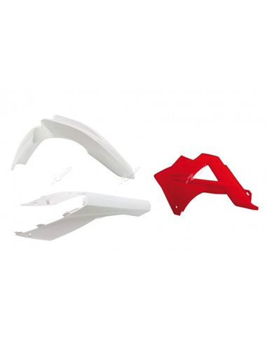 Kit plastica RACETECH OEM Color Blanco/Rojo Gas Gas EC125 / 250 / 300 / 450 FSR R-KITGAS-OEM-404