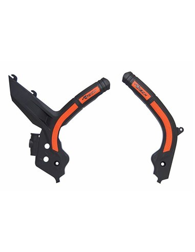 Protector de Chasis Bi-Material RACETECH Negro / Naranja R-PRTKTMNRAR2