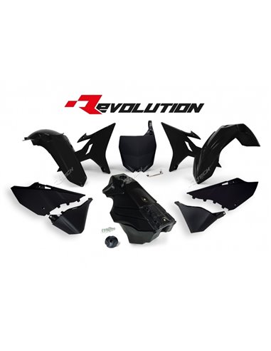 RACETECH Revolution Plastic Kit + Gas Tank Black Yamaha YZ125/250 R-KITYZ0-NR0-016