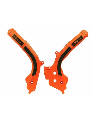 Protector de Chasis Bi-Material RACETECH Naranja / Negro R-PRTKTMARNR1