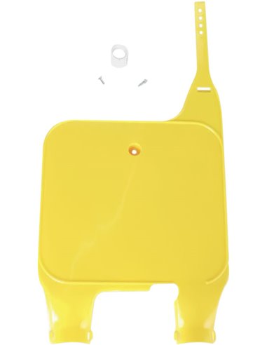 Suporte de número de garfo UFO-Plast de cabeça para baixo Suzuki amarelo SU02921-101