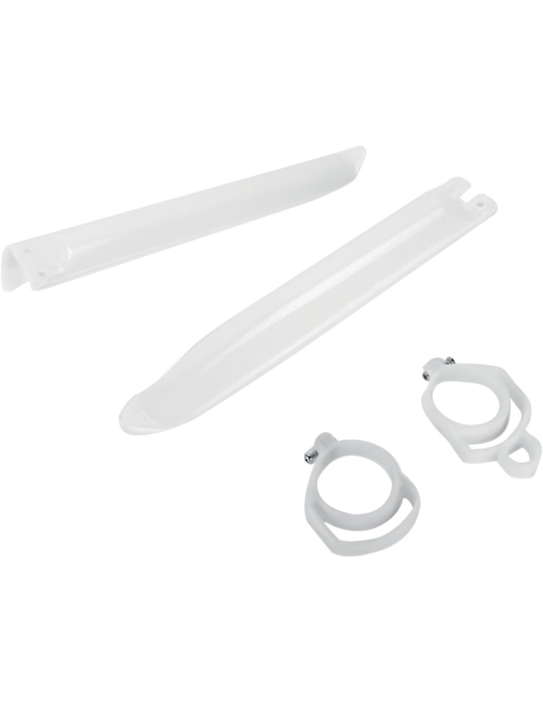 UFO Lower Fork Guards White - Kawasaki KX125 KX250 KX500