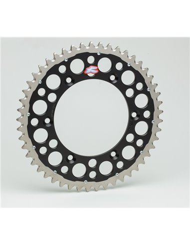 RENTHAL Twinring Aluminium Ultra-Light Self-Cleaning Hard Anodized Rear Sprocket 1230 - 520 1230-520-50GPBK