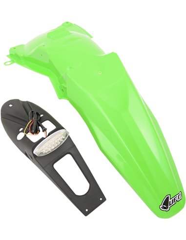 Guardabarros trasero con piloto LED UFO-Plast Kawasaki verde KA03791-026