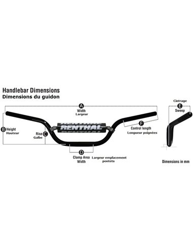 Manillar RENTHAL Fatbar 839 839-01-PE