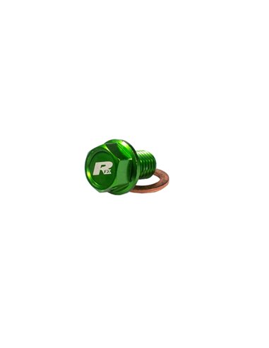 Tapón de vaciado magnético RFX Pro (verde) [M10 x 22 mm x 1,5] - Kawasaki KXF450/450R FXDB2020099GN