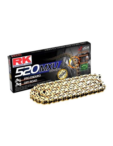 Cadena RK GB520MXU con 116 eslabones oro GB520MXU-116