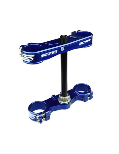 SCAR Triple Clamp Offset 16mm Blue S5416B