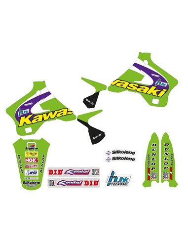 Kit adhesivos completo TECNOSEL Team Kawasaki 1998 84V02