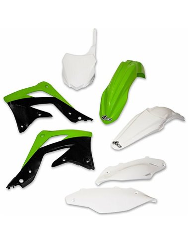 Kit de Plástica UFO OEM Color Green / Blanco / Negro Kawasaki KX86 KAKIT220@999