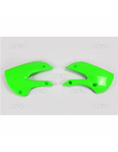 Paneles laterales radiador UFO verde Kawasaki KX65/KLX110 KA03733026