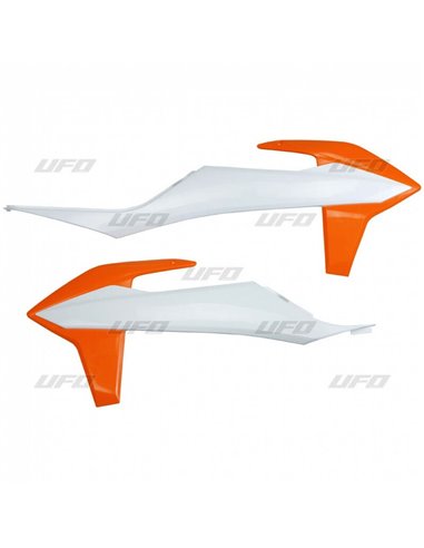 Paneles laterales radiador UFO naranja/blanco KTM EXC/SX/EXC-F/SX-F KT04092999W